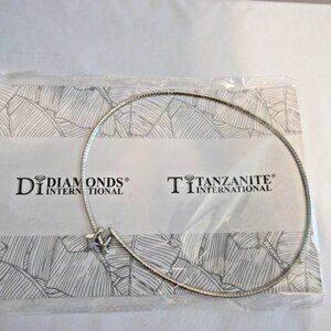 Diamonds International Tanzanite International Silver Necklace Slide Pendant